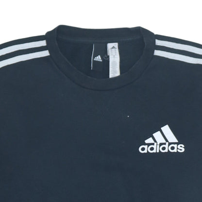 Adidas Men's Black Crew Neck Sweatshirt M Regular Fit Sportswear