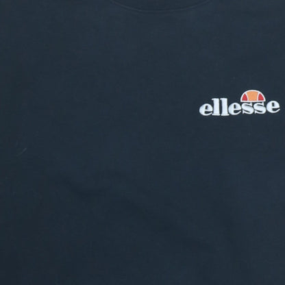 Ellesse Women's Black Pullover Sweatshirt UK 14 Crew Neck Logo