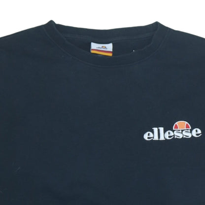 Ellesse Women's Black Pullover Sweatshirt UK 14 Crew Neck Logo