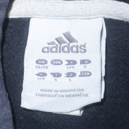 Adidas Men's Blue Pullover Hoodie L Sports Fleece Sweatshirt
