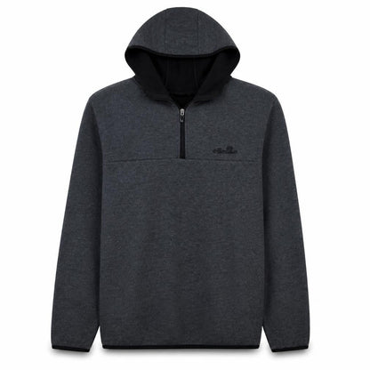 Ellesse Men's Grey 1/4 Zip Hooded Pullover Sweatshirt L