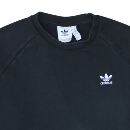 Adidas Mens Black Crew Neck Pullover Sweatshirt Size M