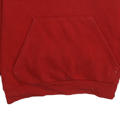 Adidas Men's Red Pullover Hoodie Size L Regular Fit Sports Sweatshirt