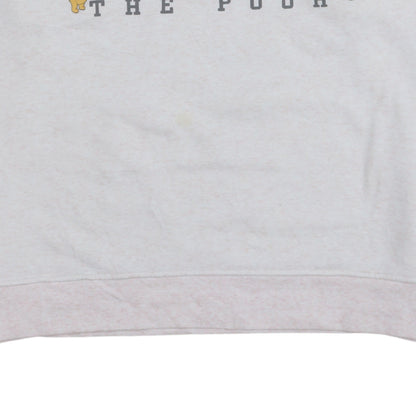 Disney Women Beige Winnie the Pooh Pullover Sweatshirt Size 12