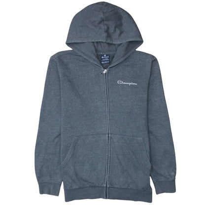 Champion Boys Dark Grey Full Zip Hoodie XL 13/14 Years Cotton Blend