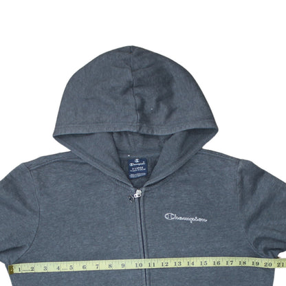 Champion Boys Dark Grey Full Zip Hoodie XL 13/14 Years Cotton Blend