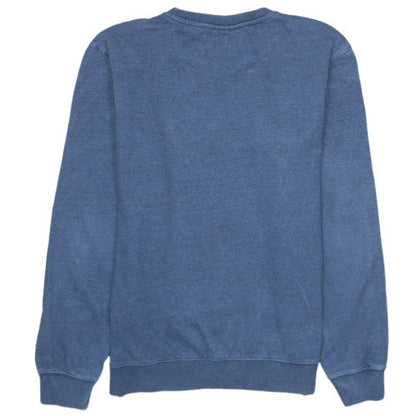 Champion Men's Blue Small Crew Neck Logo Pullover Sweatshirt