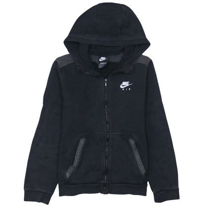Nike Air Boys Black Full Zip Hoodie XL 158-170cm Fleece Lined