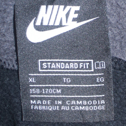 Nike Air Boys Black Full Zip Hoodie XL 158-170cm Fleece Lined