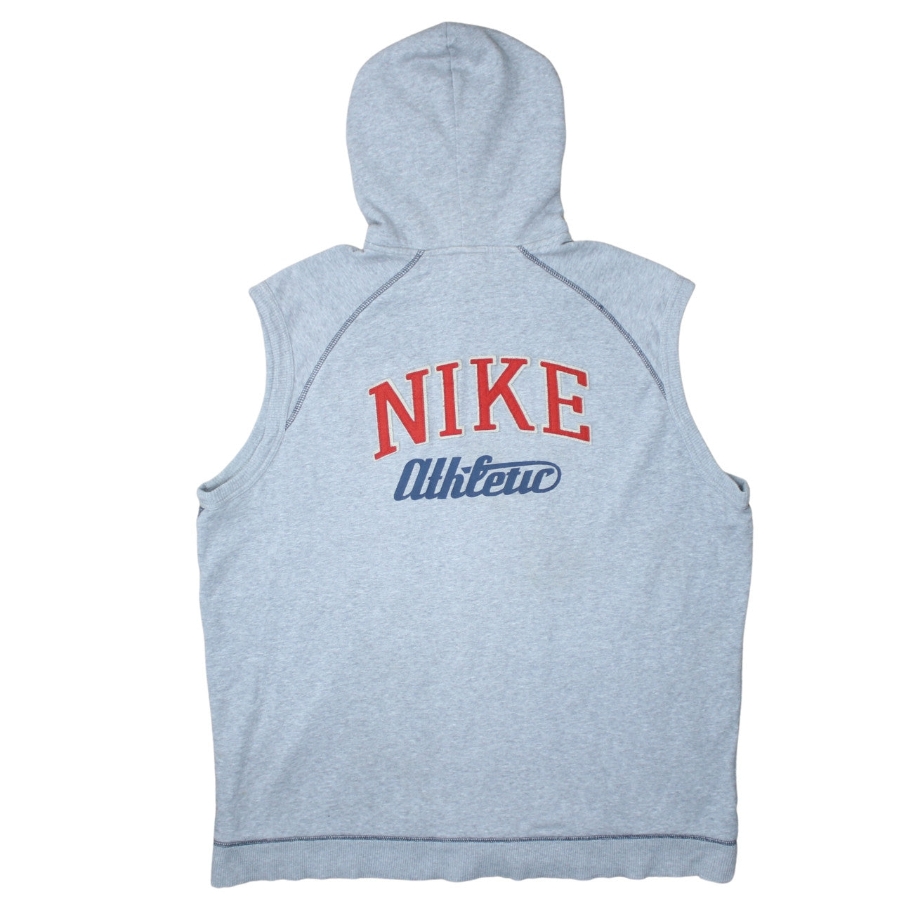 Nike Men's Grey Sleeveless Full Zip Hoodie Vest XL Athletic Style