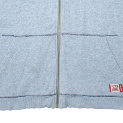 Nike Men's Grey Sleeveless Full Zip Hoodie Vest XL Athletic Style