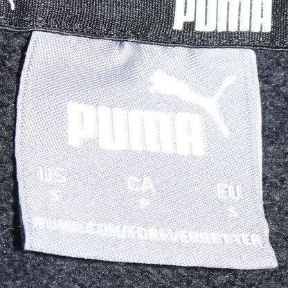 Puma Men's Black Small Pullover Hoodie with Logo Print