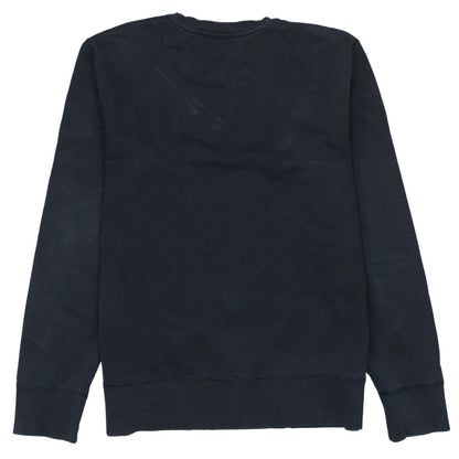 Adidas Boys Black Pullover Sweatshirt 13-14 Years Logo Fleece Crew Neck