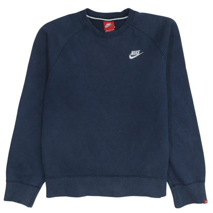 Nike Men's Blue Small Pullover Sweatshirt Crew Neck Fleece Regular Fit