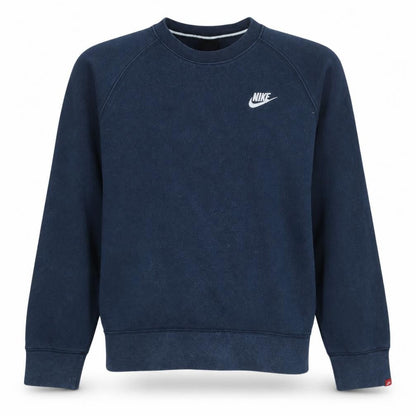 Nike Men's Blue Small Pullover Sweatshirt Crew Neck Fleece Regular Fit