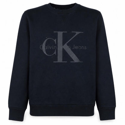 Calvin Klein Jeans Men's Black Small Crew Neck Pullover Sweatshirt