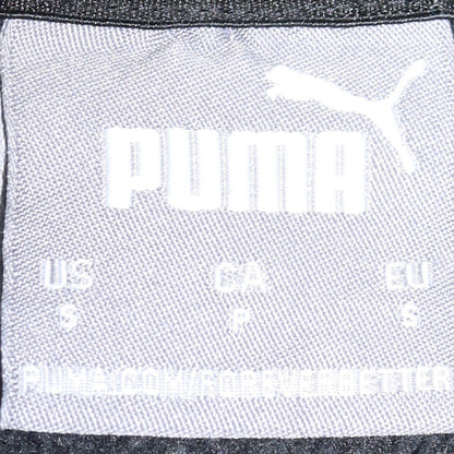 Puma Men Black Pullover Hoodie S Regular Fit Fleece Logo Sportswear