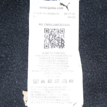 Puma Men Black Pullover Hoodie S Regular Fit Fleece Logo Sportswear