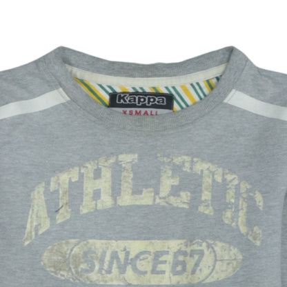 Kappa Men's Grey Athletic Logo Sweatshirt XS Pullover