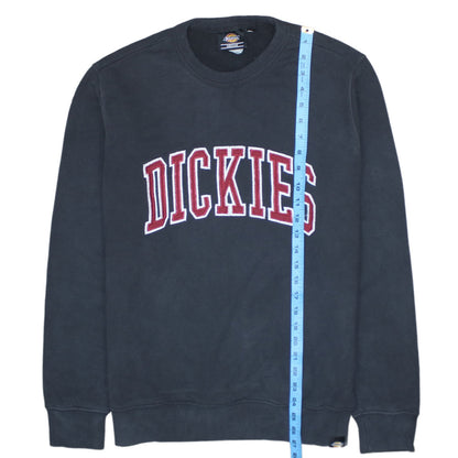 Dickies Mens Black Medium Embroidered Logo Crew Neck Sweatshirt
