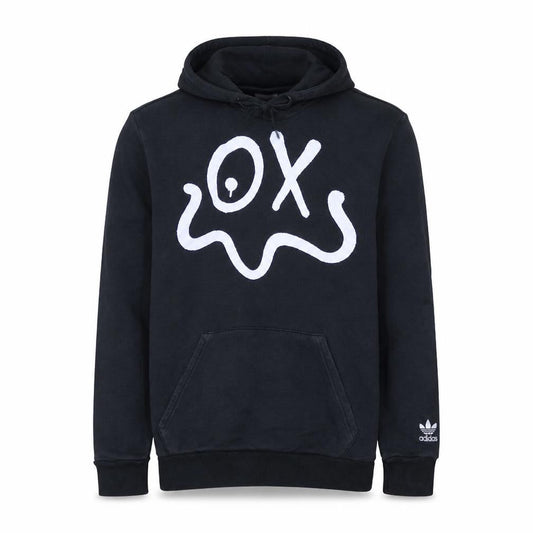 Adidas Men's Black Pullover Hoodie Small Graphic Logo Sweatshirt