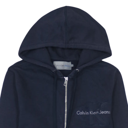 Calvin Klein Jeans Men's Blue Full Zip Hoodie Size S