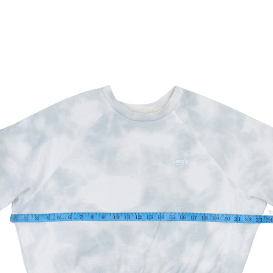 Levi’s Womens Blue Tie Dye Pullover Sweatshirt Size S Crew Neck