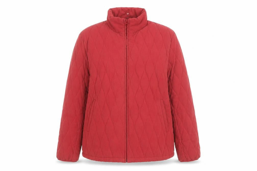 Jack Murphy Womens Red Quilted Mid-Length Jacket Size 18