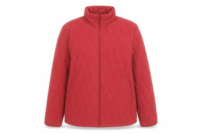 Jack Murphy Womens Red Quilted Mid-Length Jacket Size 18