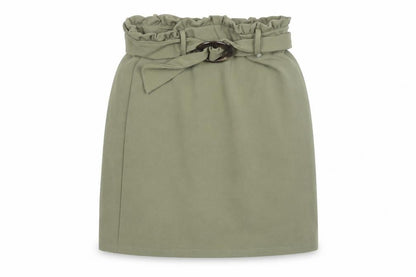 New Look Women’s Green Knee Length High Waist Belted Skirt Size 6