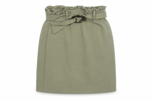 New Look Women’s Green Knee Length High Waist Belted Skirt Size 6