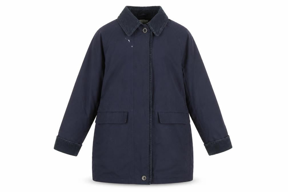 St. Bernard Women's Blue Size 10 Lined Mid-Length Coat