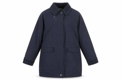 St. Bernard Women's Blue Size 10 Lined Mid-Length Coat