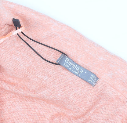 Bershka Women Pink Off Shoulder Long Sleeve Top Size L