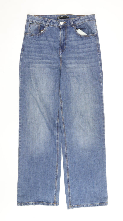 Dunnes Stores Women Blue Size 12 Wide-Leg Denim Jeans