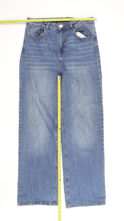 Dunnes Stores Women Blue Size 12 Wide-Leg Denim Jeans