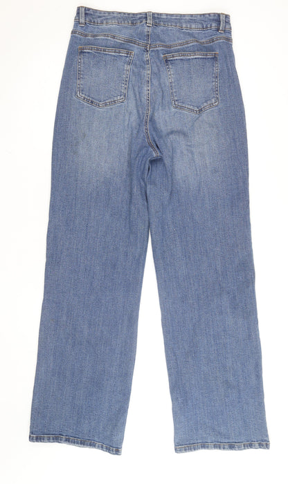Dunnes Stores Women Blue Size 12 Wide-Leg Denim Jeans