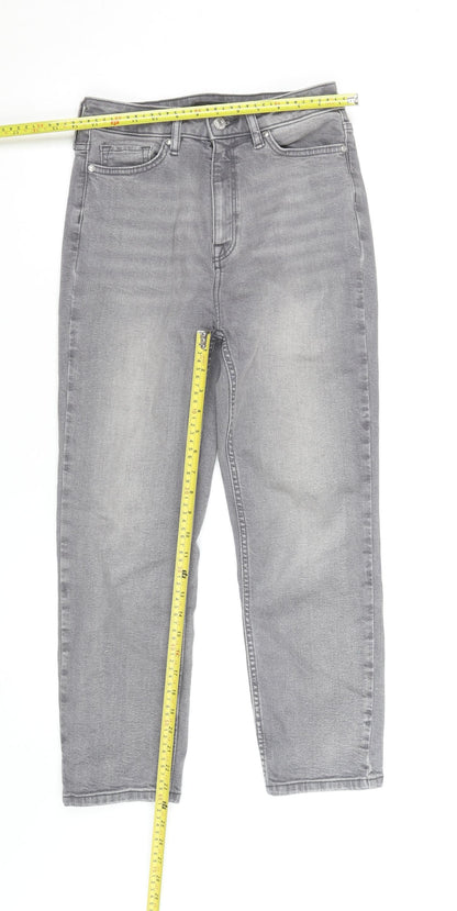 F&F Women’s Grey Straight Leg Mid Rise Jeans Size S