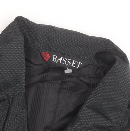 Basset Women's Black Collared Long Sleeve Button Blouse Size 16