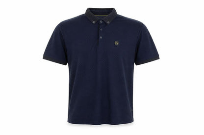XV Kings Men's Blue Check Polo Shirt Size L Button Collar