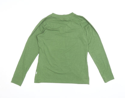 Rohan Green V-Neck Long Sleeve Outdoor Top Unisex S Regular Fit
