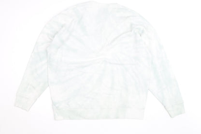 Abercrombie & Fitch Men's White 2XL Relaxed Fleece Pullover Jumper