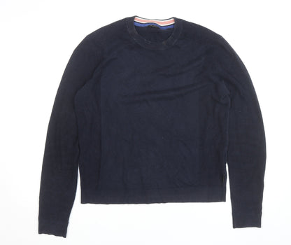 Ted Baker Men's Blue Cotton Crew Neck Pullover Jumper M