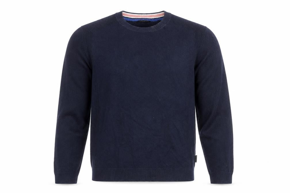 Ted Baker Men's Blue Cotton Crew Neck Pullover Jumper M