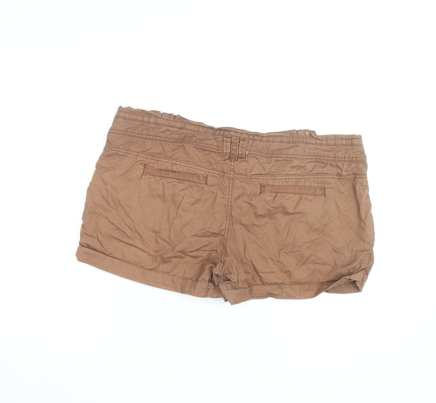 WEAR ME Women’s Brown Chino Shorts Size M Pleated Cotton Casual
