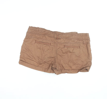 WEAR ME Women’s Brown Chino Shorts Size M Pleated Cotton Casual