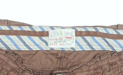 WEAR ME Women’s Brown Chino Shorts Size M Pleated Cotton Casual