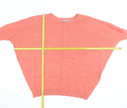 b.young Women’s Pink Knit Relaxed Dolman 3/4 Sleeve Blouse XL