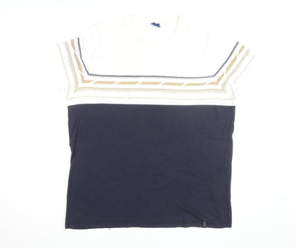 Springfield Men's Multicoloured Cotton Crew Neck T-Shirt Size L