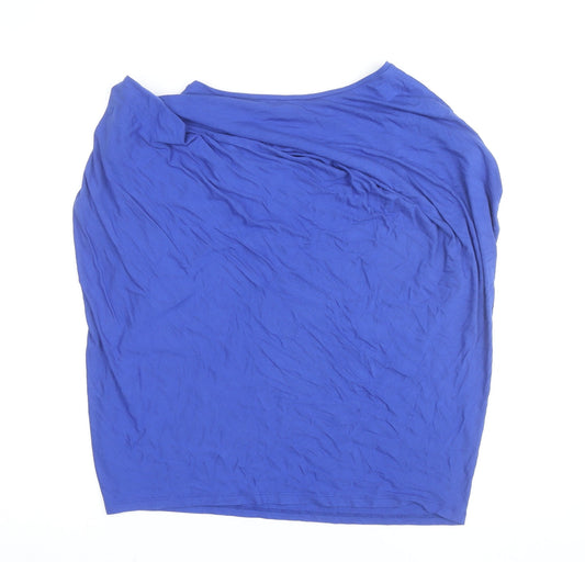 Gallery Women's Blue Sleeveless Jersey T-Shirt Size M